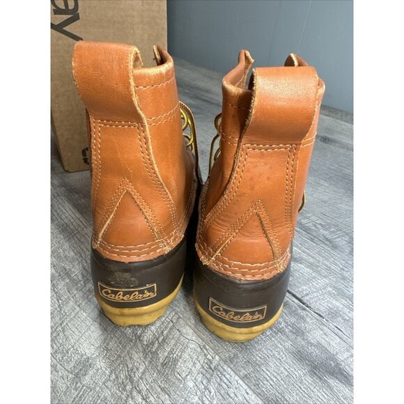 Cabela's‎ Duck Snow Boots Womens 6 Brown Leather Thinsulate Steel Shank Hunting - Picture 5 of 11